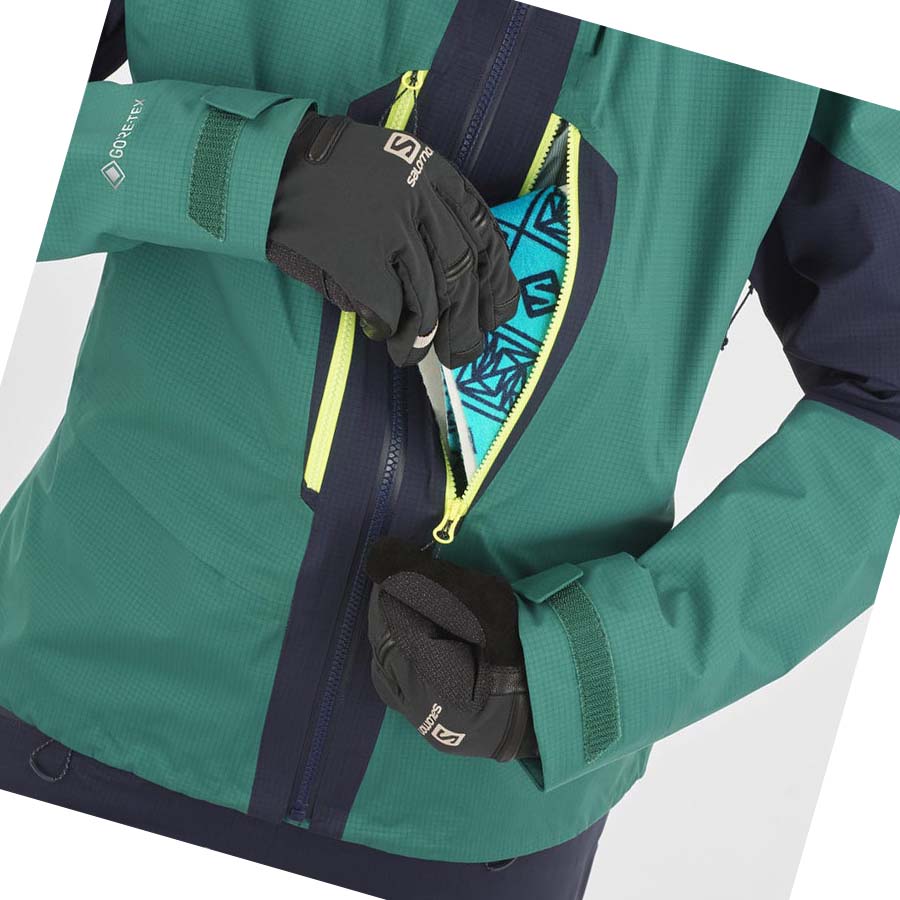 Chaquetas Salomon OUTPEAK GORE-TEX WATERPROOF 3L Mujer Verdes | MX 2471NWY